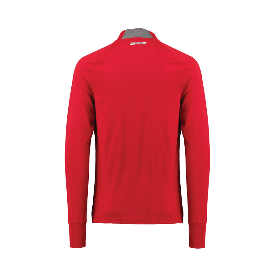MEN LS 1/2 ZIP MIDLAYER RED