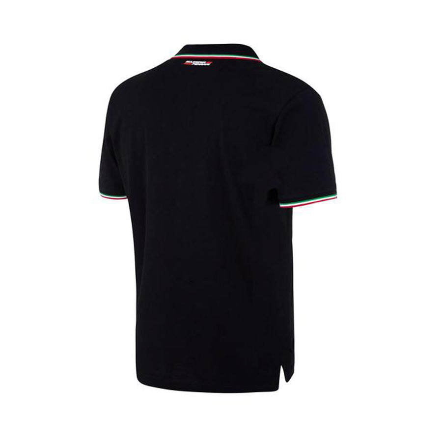 MEN TRICOLORE POLO BLACK