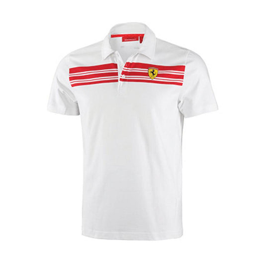 MEN STRIPED POLO WHITE