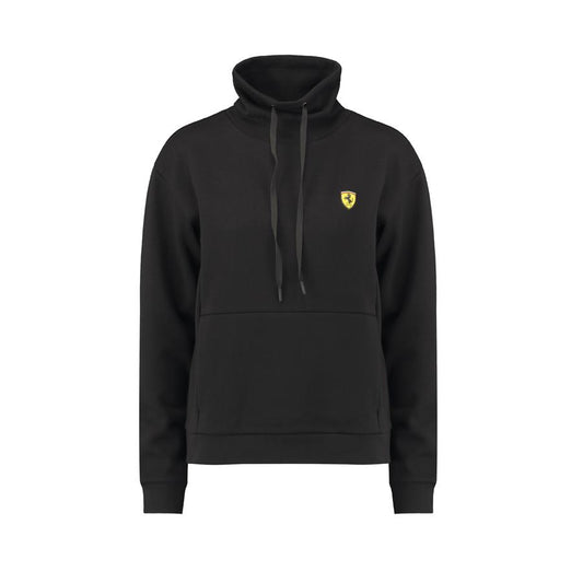 WOMEN FUNNEL NECK SWEATSHIRT BLACK